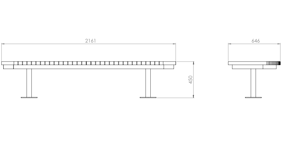 Stadia Curved Bench